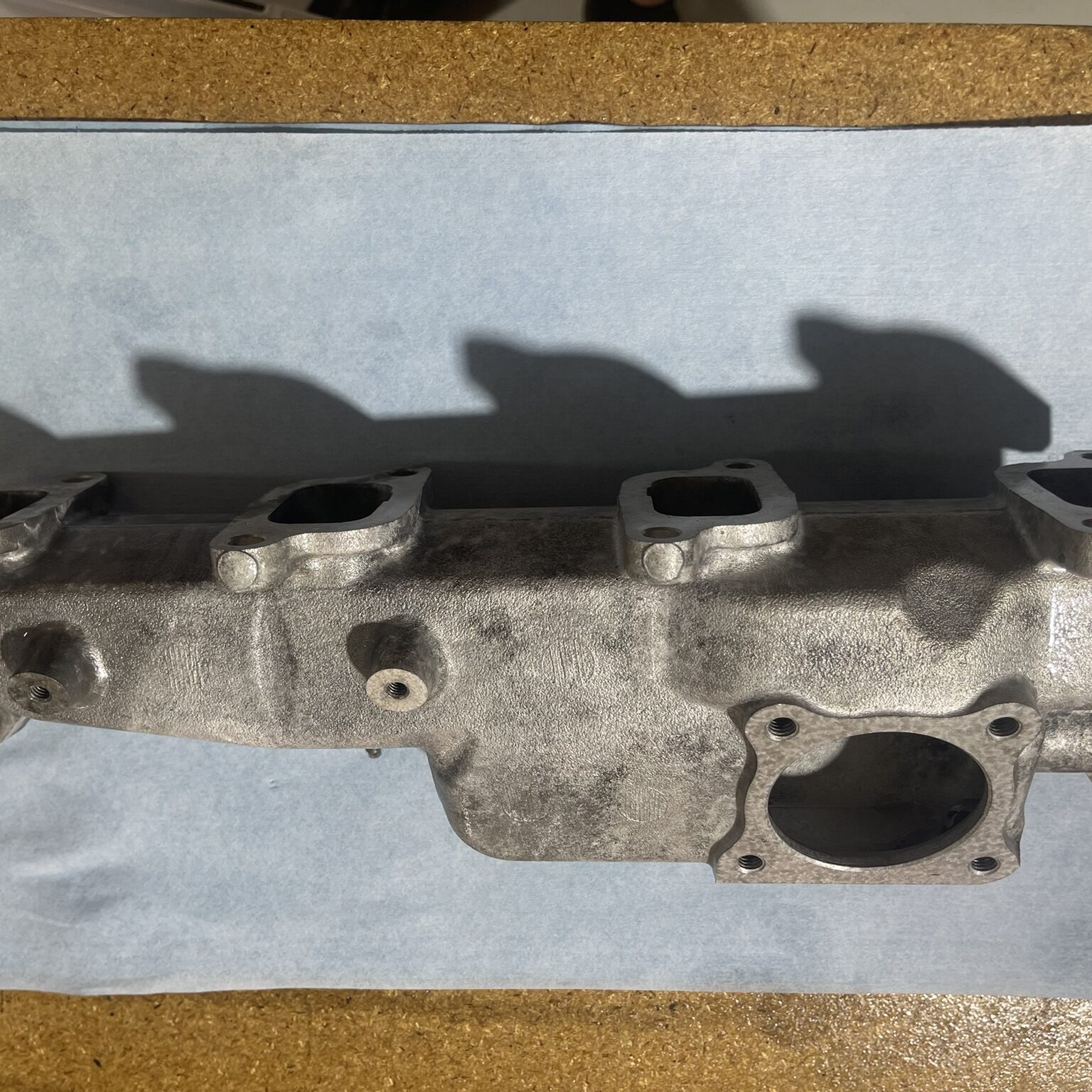 Manifold parts off for cleaning on the Toyota Hilux 1KD